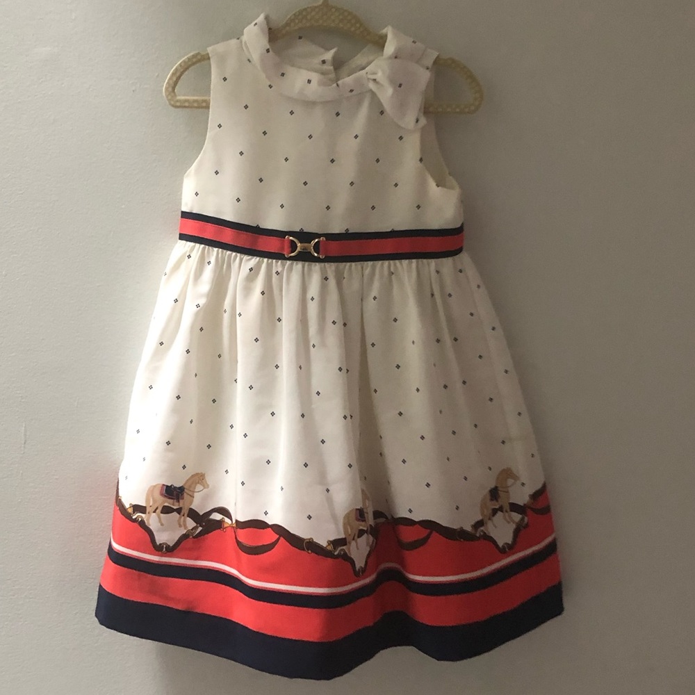 Janie & Jack party dress with horses.